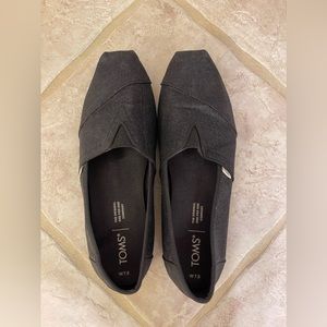 TOMS Black Sparkle, Size: 7.5